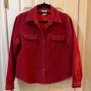 CAbi Red cordoroy Button-Up Jacket